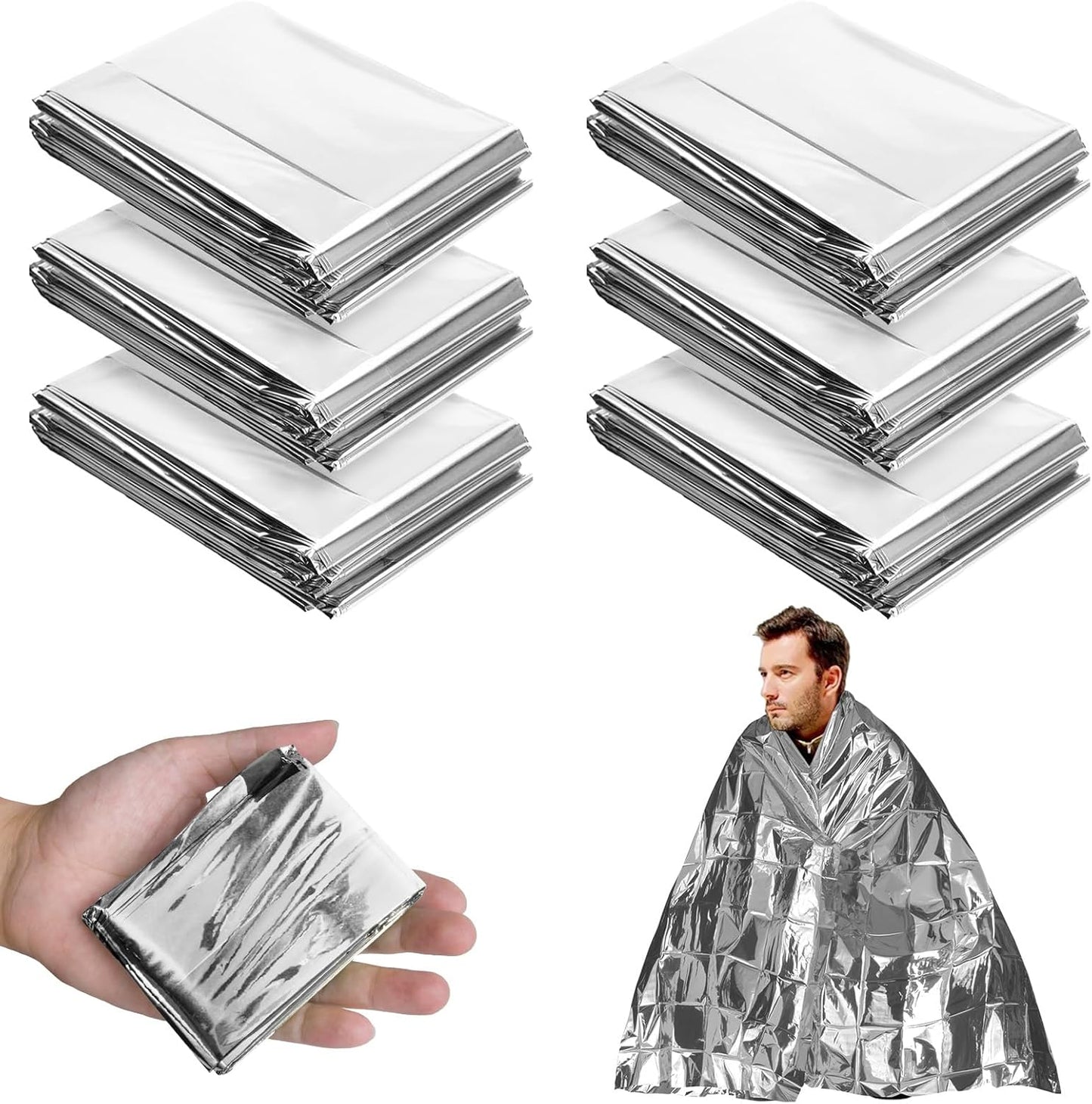 Manta Térmica de Supervivencia Reutilizable Pack x5)